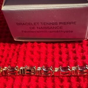 Avon Gold and amethyst Tennis Bracelet